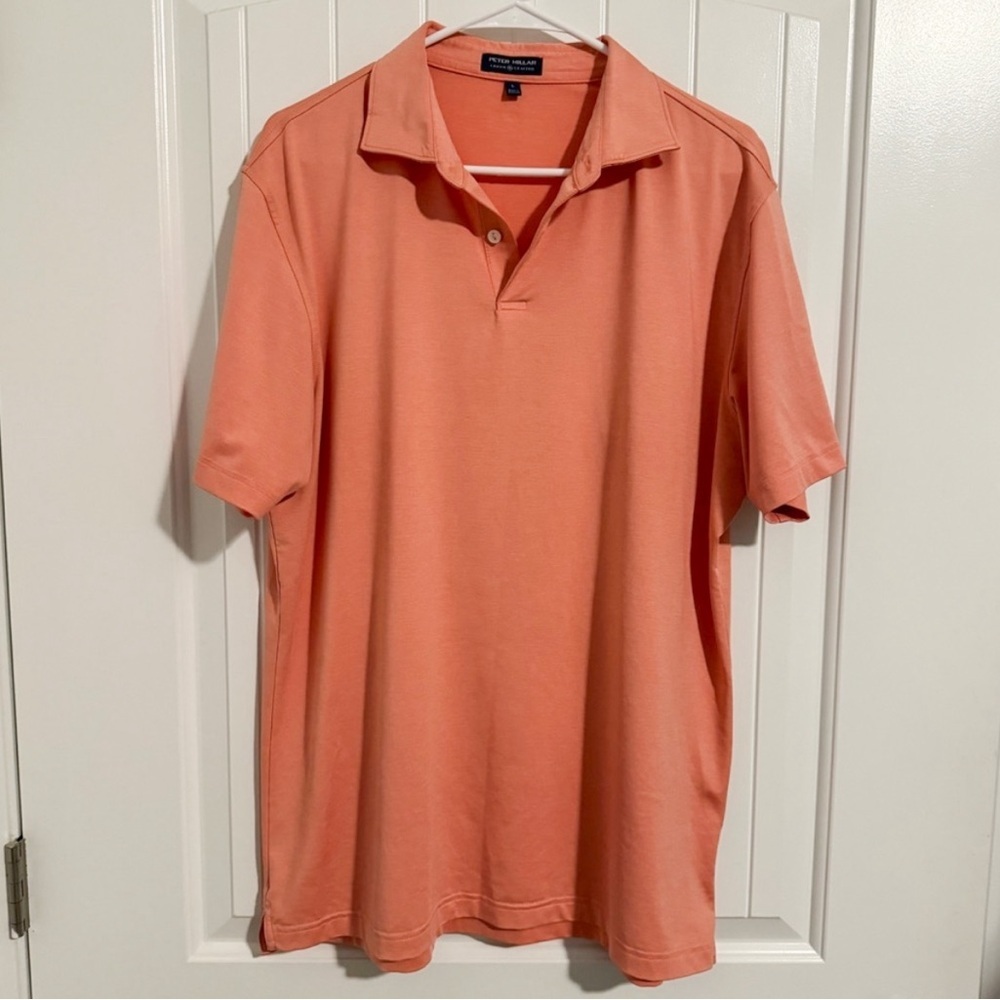 Peter Millar Peach Color Polo Size Large